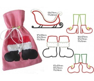 Stickserie - Weihnachtsfüße Appli